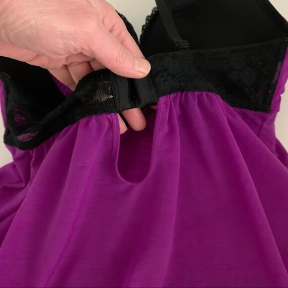 SOLD 𝅺La Senza Purple Push up Babydoll Bustier size M - Picture 6 of 6